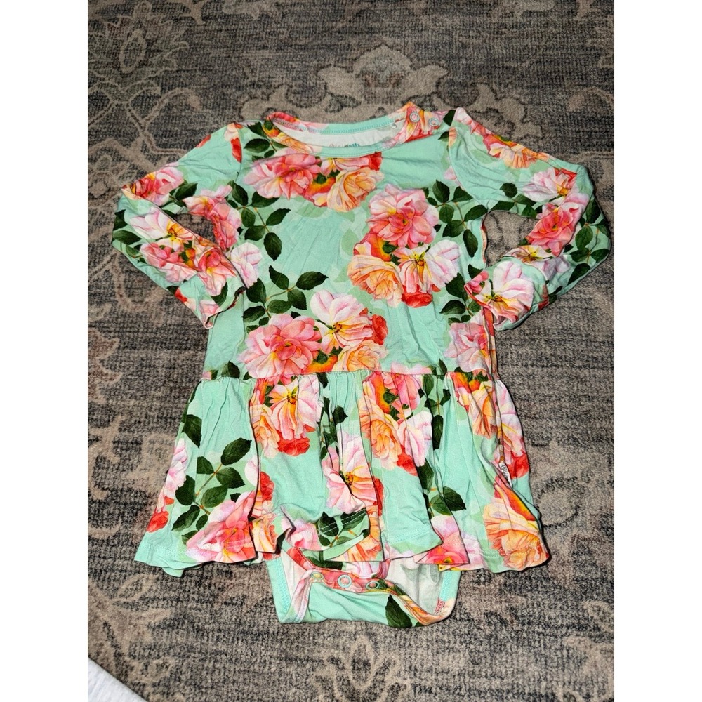 Gigi & Max Bamboo Ruffled Onesie Floral Dress Infant